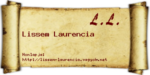 Lissem Laurencia névjegykártya