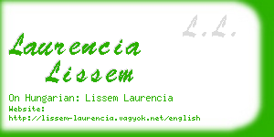 laurencia lissem business card